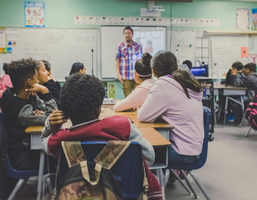 Students in a classroom